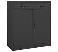 vidaXL Armario de oficina de acero 90x40x102 cm Gris claro/Antracita/Blanco – diseño moderno