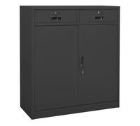 vidaXL Armario de oficina de acero 90x40x102 cm Gris claro/Antracita/Blanco – diseño moderno