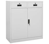 vidaXL Armario de oficina de acero gris claro 90x40x102 cm