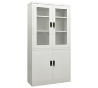 vidaXL Armario de oficina de acero gris claro 90x40x180 cm