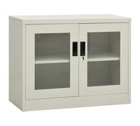vidaXL Armario de oficina de acero gris claro 90x40x70 cm