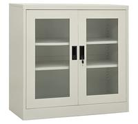 vidaXL Armario de oficina archivador cajonera de acero gris claro 90x40x90 cm