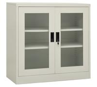 vidaXL Armario de oficina de acero gris claro 90x40x90cm