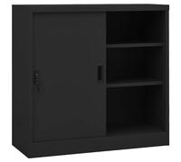 vidaXL Armario de oficina puerta corredera acero antracita 90x40x90cm