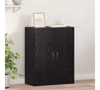 vidaXL Armario de Oficina Roble Negro 70 x 32 x 77.5 cm