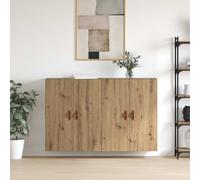 vidaXL Armario de pared, 2 unidades, roble artesanal, 69,5 x 34 x 90 cm