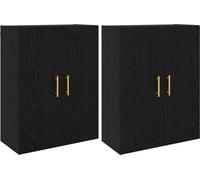 vidaXL Armario de pared, 2 unidades, color , aspecto roble, 69,5 x 34 x 90 cm