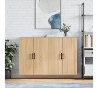 vidaXL Armario de pared 2 unidades roble Sonoma 69,5x34x90 cm