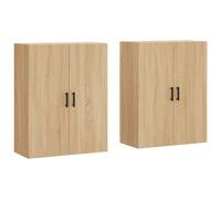 vidaXL Armario de pared 2 unidades roble Sonoma 69,5x34x90 cm