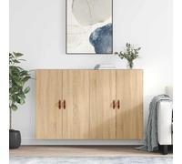 vidaXL Armario de pared 2 unidades roble Sonoma 69,5x34x90 cm