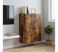 vidaXL Armario de pared, 66 x 34,5 x 90 cm, material de madera, color roble ahumado