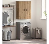 vidaXL Armario de pared, estilo artesanal, roble, 69,5 x 34 x 90 cm, material de madera