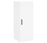 vidaXL Armario de pared colgante auxiliar de almacenaje blanco 34,5x34x90 cm