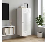 vidaXL Armario de pared Blanco Brillante 33 x 34,5 x 90 cm