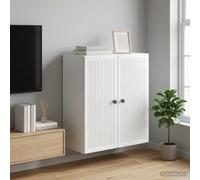 vidaXL Armario de pared Blanco Brillante 59 x 31 x 60 cm