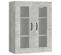 Vidaxl Armario de Pared Colgante 69,5x34x90 Cm - Mueble de Almacenaje de Salón - Armario con Puertas - Cajón de Madera Concrete gray