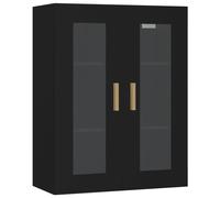 Vidaxl Armario de Pared Colgante 69,5x34x90 Cm Mueble de Almacenaje de Salón Black