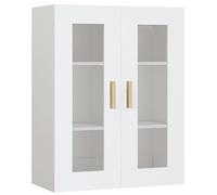 vidaXL Armario de Pared Colgante Aparador Mueble Estantería Almacenamiento Sala Estar Salón Adorno Decoración Habitación Hogar Blanco