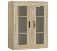 Vidaxl Armario de Pared Colgante 69,5x34x90 Cm - Mueble de Almacenaje de Salón - Armario con Puertas - Cajón de Madera Sonoma oak