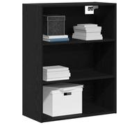 vidaXL Armario de pared colgante Roble Negro 69,5 x 32,5 x 90 cm