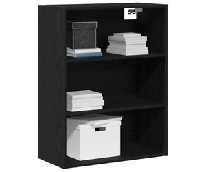 vidaXL Armario de Pared Colgante Roble Negro 69,5 x 32,5 x 90 cm