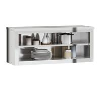 vidaXL Armario de Pared de Cocina con Estante Mueble Colgante Acero Inoxidable Dimensiones 92 x 40 x 46 cm, 110 x 40 x 46 cm, 92 x 40 x 46 cm (with door) y mas