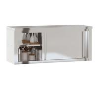 vidaXL Armario de Pared de Cocina con Estante Mueble Colgante Acero Inoxidable Dimensiones 92 x 40 x 46 cm, 110 x 40 x 46 cm, 92 x 40 x 46 cm (with door) y mas