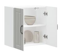 vidaXL Armario de pared de cocina Lucca madera ingeniería blanca