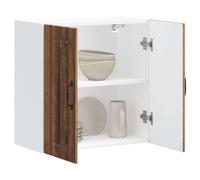 vidaXL Armario de pared de cocina Lucca, madera vieja, con puertas