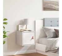 vidaXL Armario de pared de madera maciza de pino blanco 31,5x30x30 cm