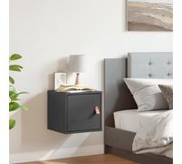 vidaXL Armario de pared de madera maciza de pino gris 31,5x30x30 cm