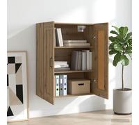 vidaXL Armario de pared, estilo artesanal, roble, 69,5 x 34 x 90 cm, material de madera