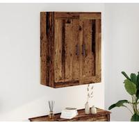 vidaXL Armario de pared, estilo madera envejecida, 69,5 x 34 x 90 cm, material de madera