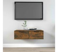 vidaXL Armario de pared colgante mueble aparador para TV 68x30x20 cm roble ahumado