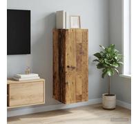 vidaXL Armario de pared Madera envejecida 33 x 34,5 x 90 cm