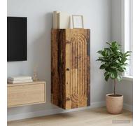vidaXL Armario de pared Madera envejecida 33 x 34,5 x 90 cm