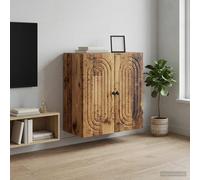 vidaXL Armario de pared Madera envejecida 59 x 31 x 60 cm