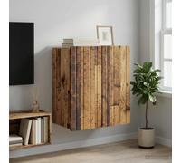 vidaXL Armario de pared Madera envejecida 59 x 31 x 64 cm