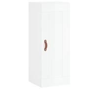 vidaXL Armario de pared Madera de ingeniería Blanco brillo 34,5x34x90 cm