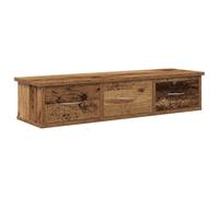 vidaXL Armario de pared Madera ingeniería envejecida 88x26x18,5 cm para TV