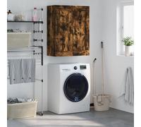 vidaXL Armario de pared madera ingeniería roble ahumado 69,5x34x90 cm