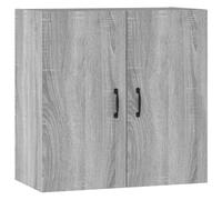 vidaXL Armario de Pared Mueble Aparador Almacenaje Colgante para TV Flotante Salón Casa Decoración Madera Contrachapada Gris Sonoma