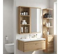 vidaXL Armario de pared para baño Roble artisan 30 x 14 x 70 cm