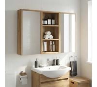 vidaXL Armario de pared para baño Roble artisan 30 x 16 x 62,5 cm