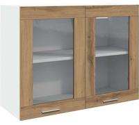 vidaXL Armario de pared para microondas Lyon, roble artesanal, 80x31x60 cm, material de madera