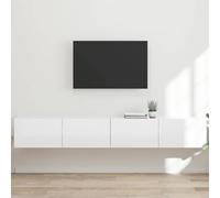 vidaXL: Armario de pared para TV, 2 unidades, blanco brillante, material de madera