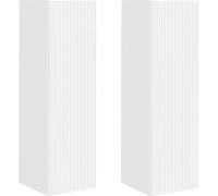 vidaXL: Armario de pared para TV, 2 unidades, blanco, material de madera