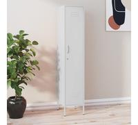 vidaXL Armario de taquilla de acero blanco 35x46x180 cm