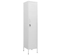 vidaXL Armario de taquilla de Acero Blanco 35x46x180 cm