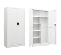 vidaXL Armario de taquilla de acero blanco 90x40x180 cm